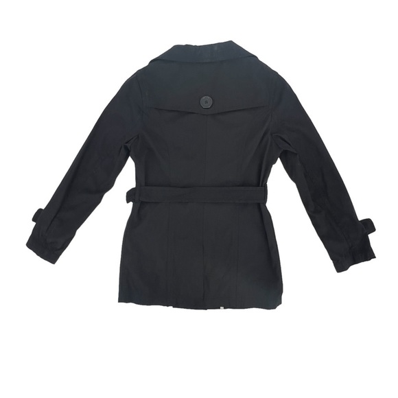 Bonjour Black Button Up Pea Coat Size Medium Girl’s - Picture 3 of 5